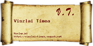 Viszlai Tímea névjegykártya