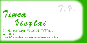 timea viszlai business card